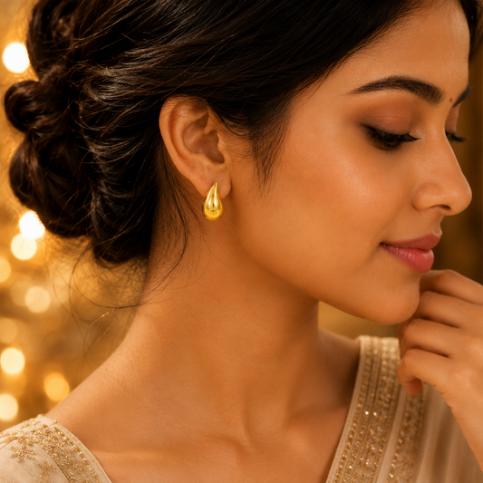 Classic Twist Gold Drop Studs