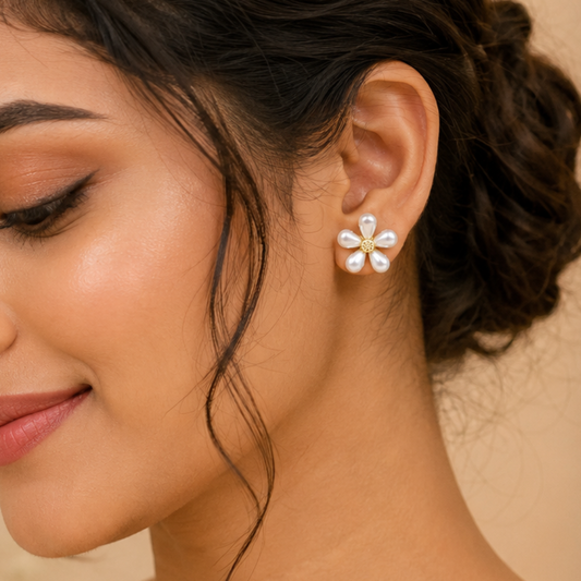Daisy Pearl Earrings