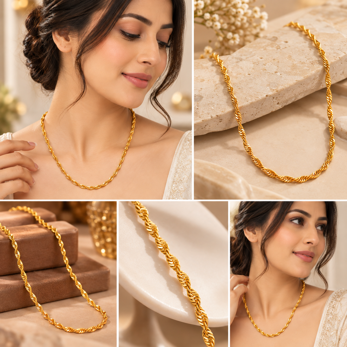 Eloria Twisted Gold Chain a