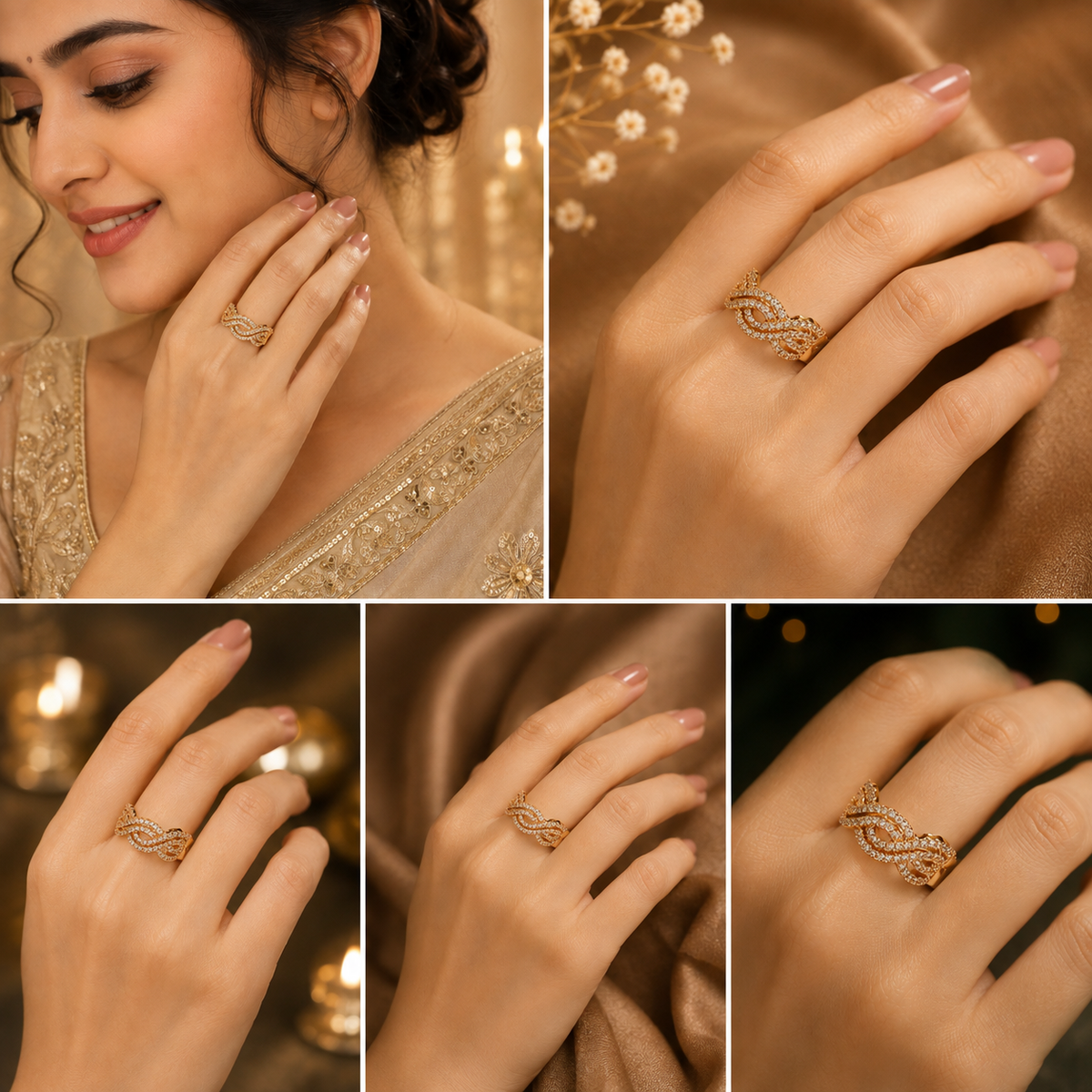 Infinity Wave Adjustable Ring