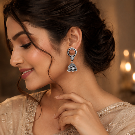 Noor Chakra Earrings Black