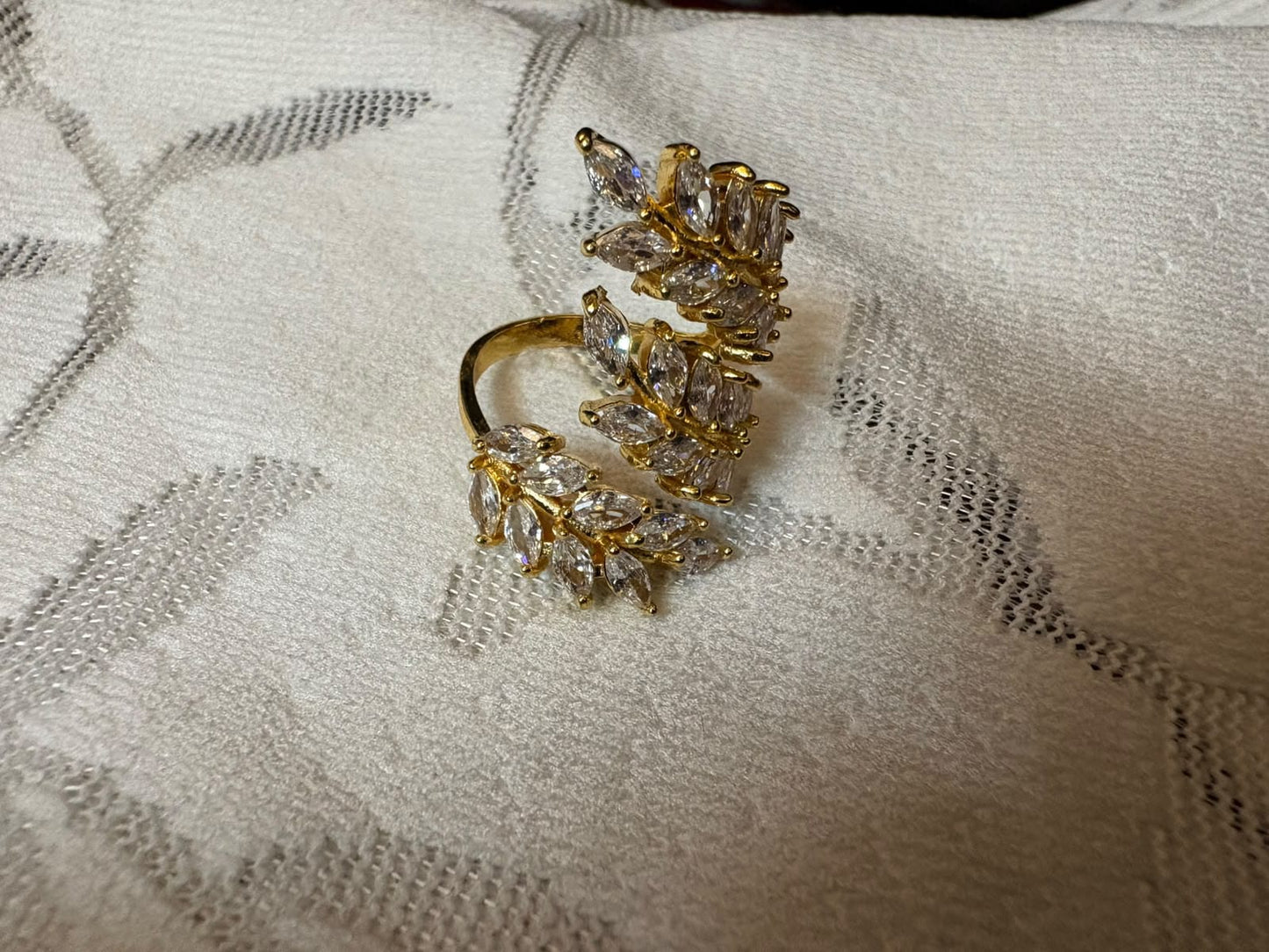 Ivy Leaf Wrap Adjustable Ring