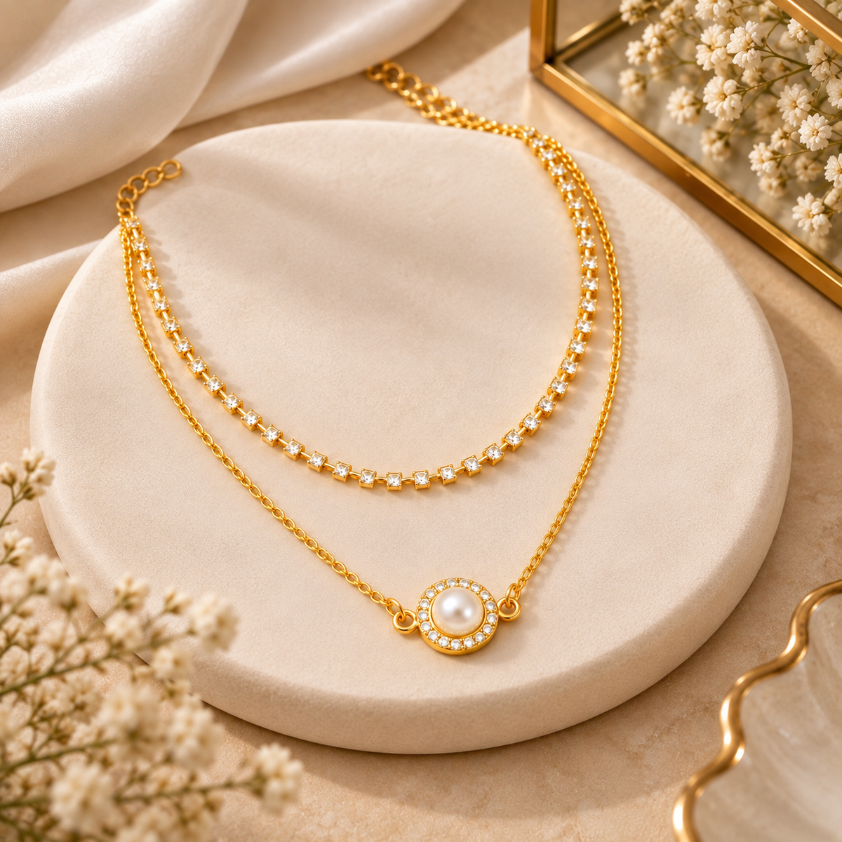 Alora Pearl Luxe Gold Chain