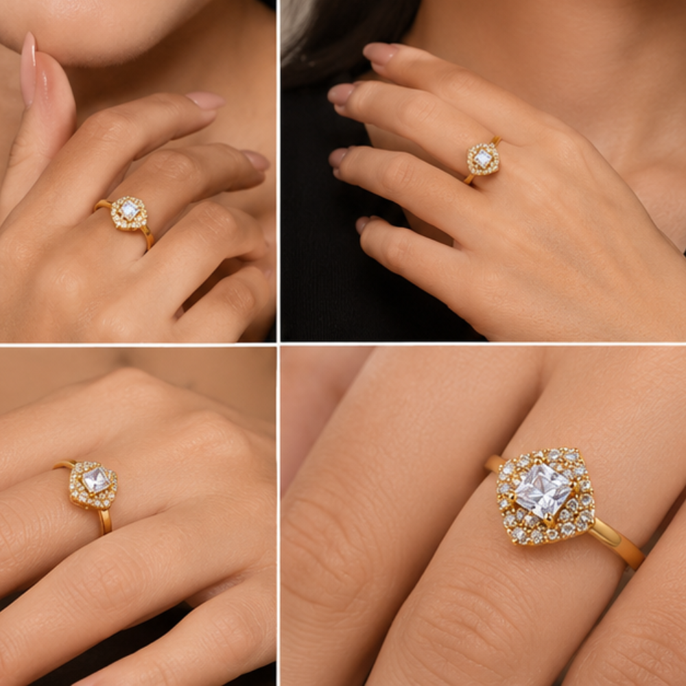 Aurora Stone Adjustable Ring