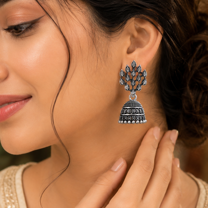 Vira Oxidised Earrings
