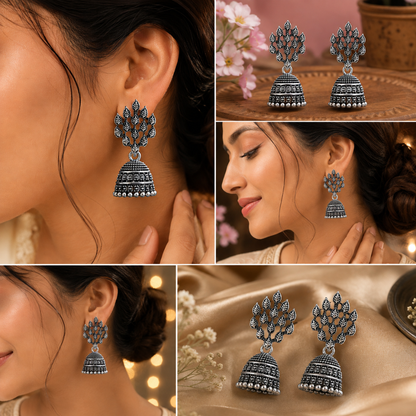 Vira Oxidised Earrings