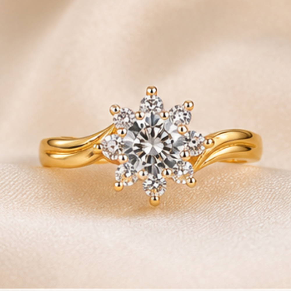 Celeste Wave Adjustable Ring