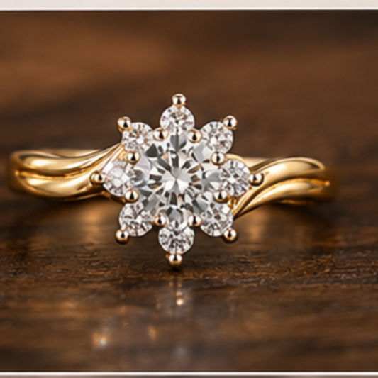 Celeste Wave Adjustable Ring