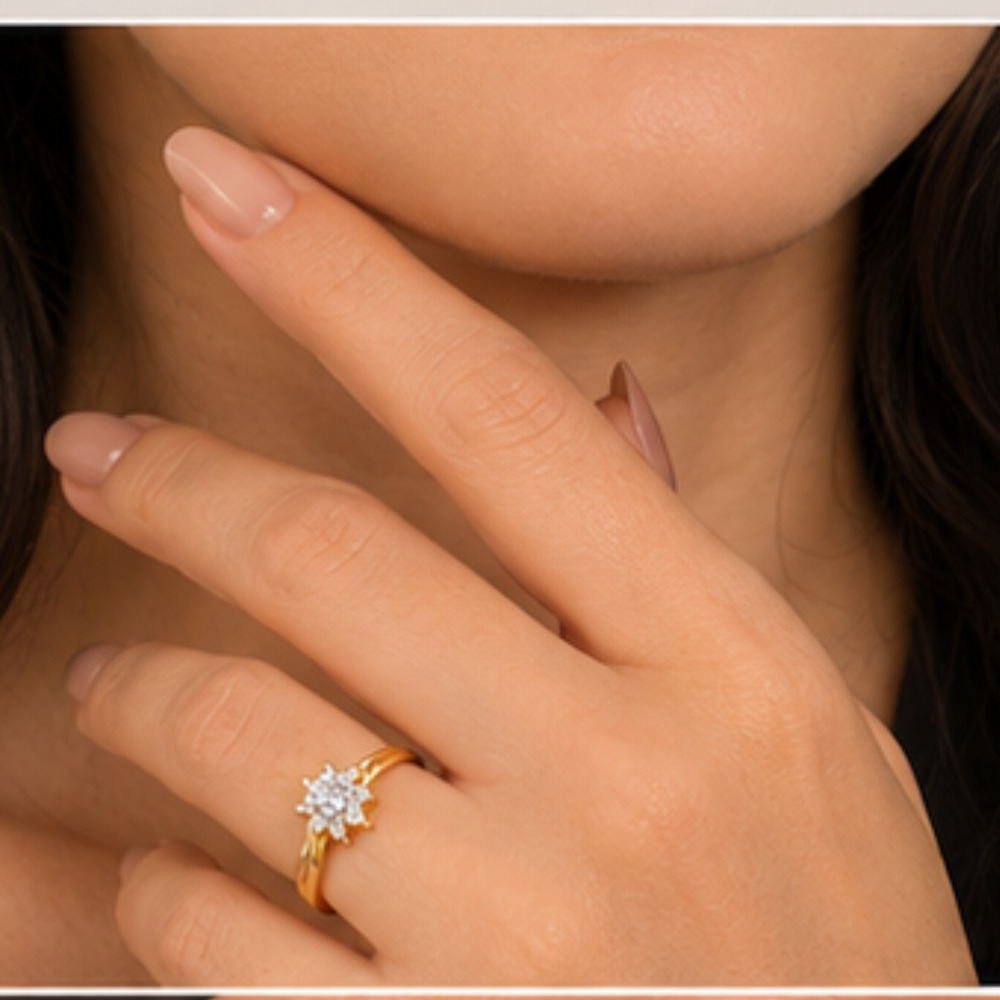 Celeste Wave Adjustable Ring