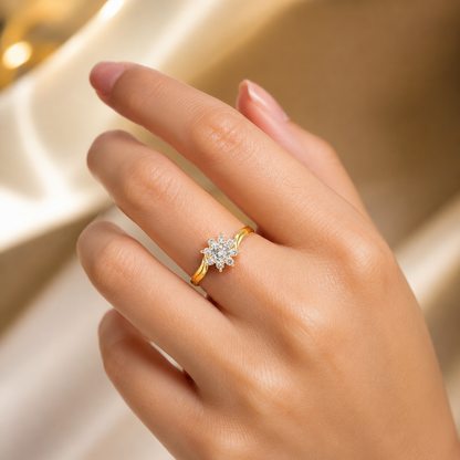 Celeste Wave Adjustable Ring