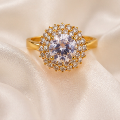 Crystal Dimond Adjustable Ring
