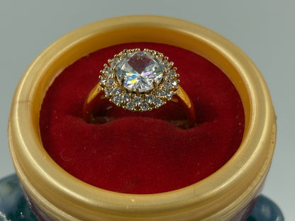 Crystal Dimond Adjustable Ring
