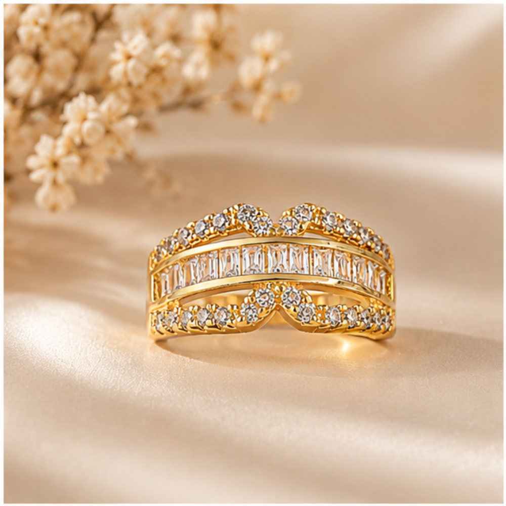 Jasmin Gold Adjustable Ring