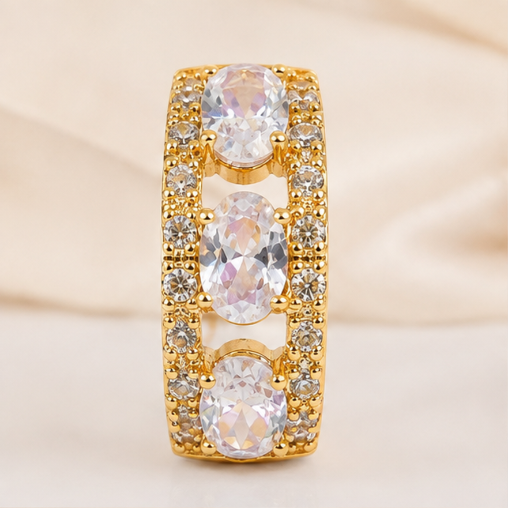 Floral Halo Adjustable Ring