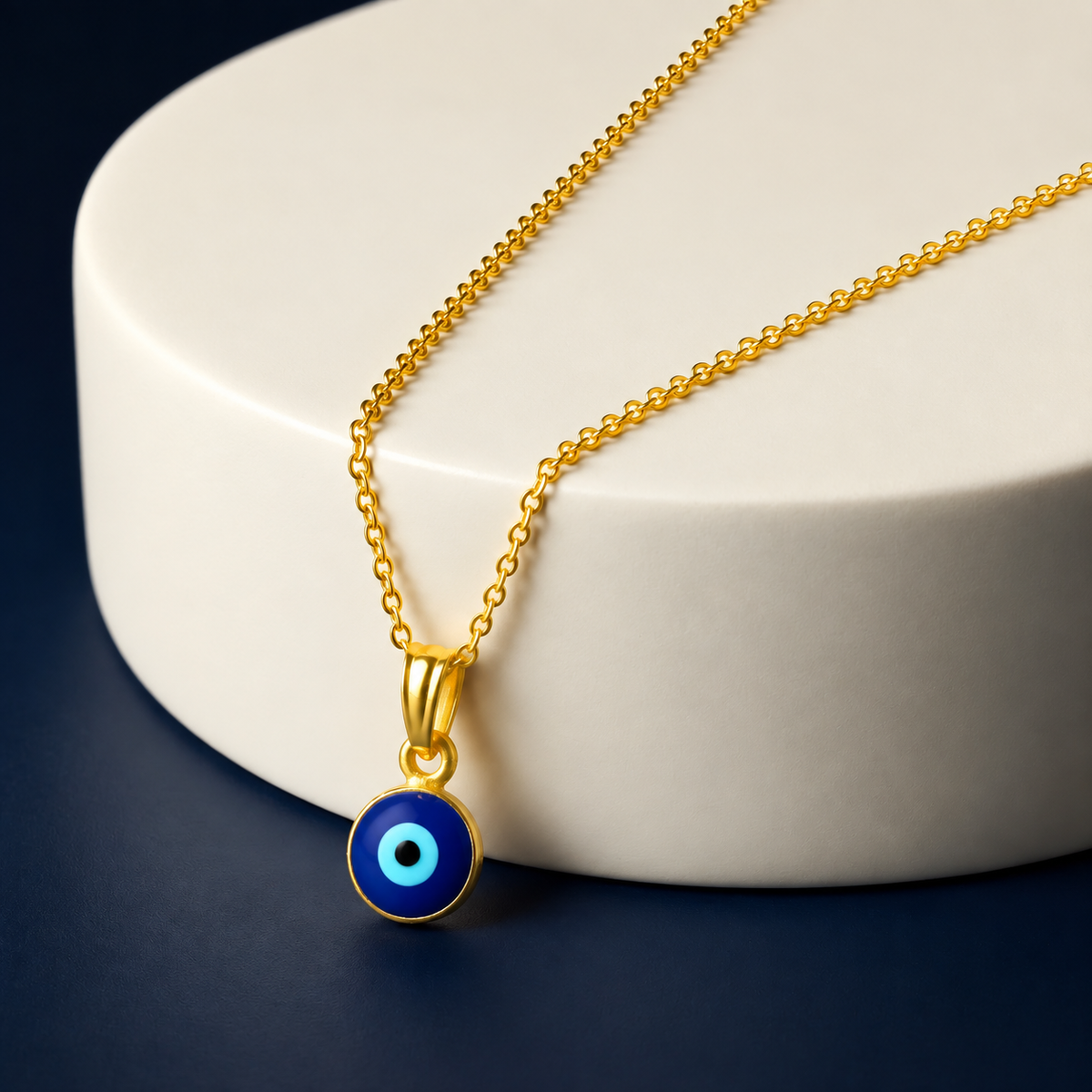 Gold Evil Eye Pendant Chain