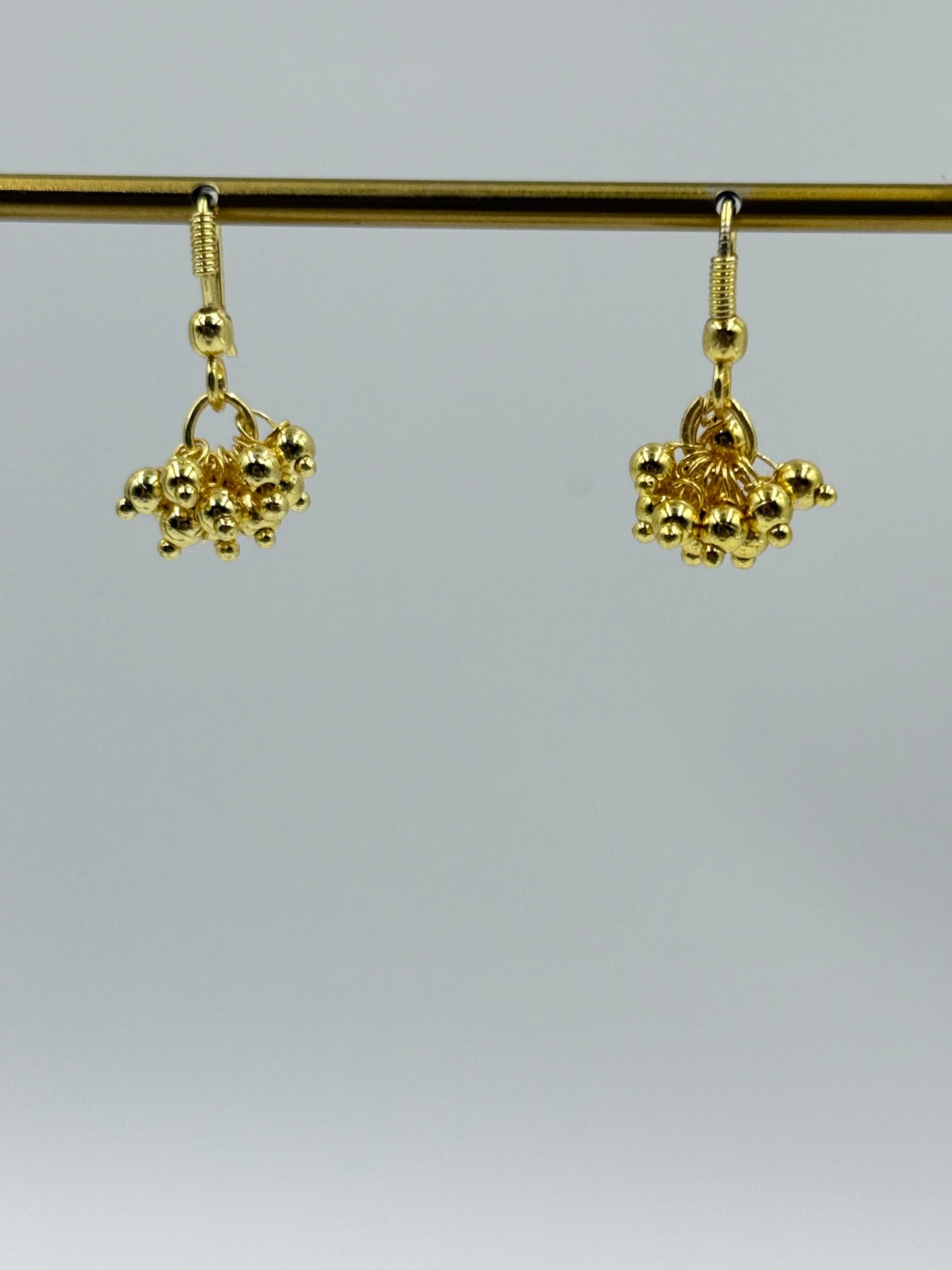Gold Ball Drop Earrings