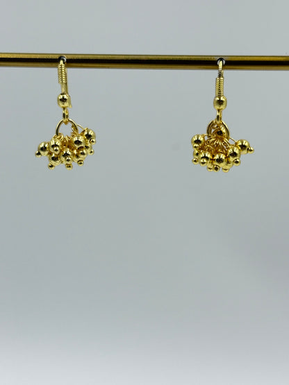 Gold Ball Drop Earrings