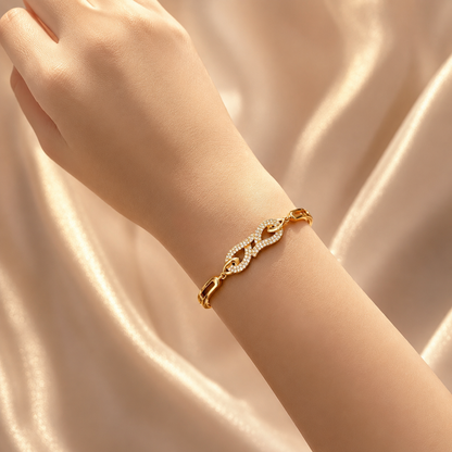Infinity Sparkle Rose Gold Bracelet