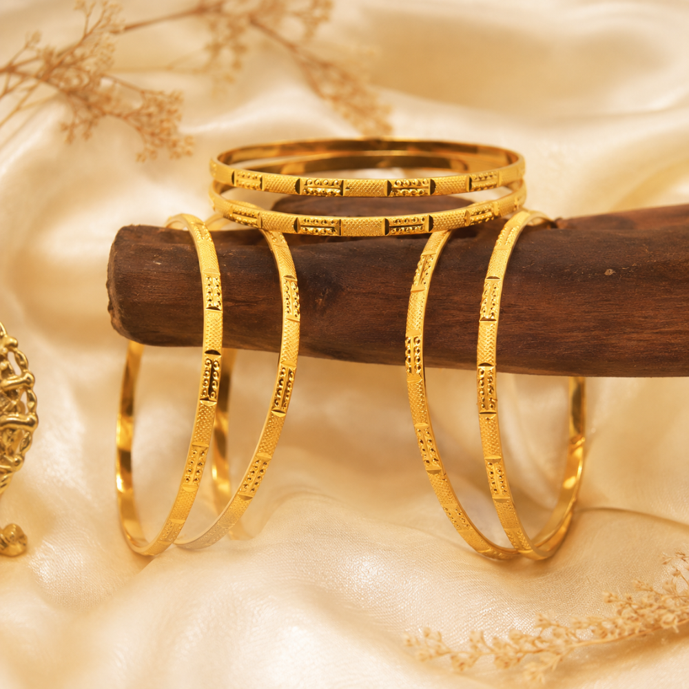 Ishani Gold Bangles (Set of 6)