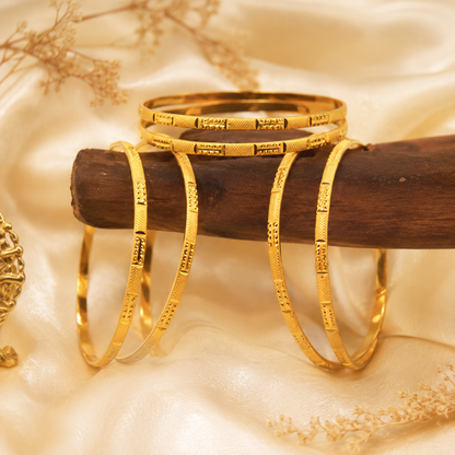 Ishani Gold Bangles (Set of 6)