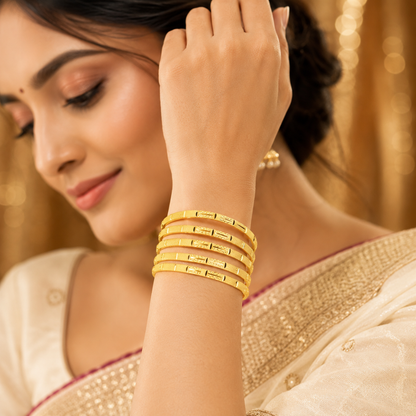 Ishani Gold Bangles (Set of 6)