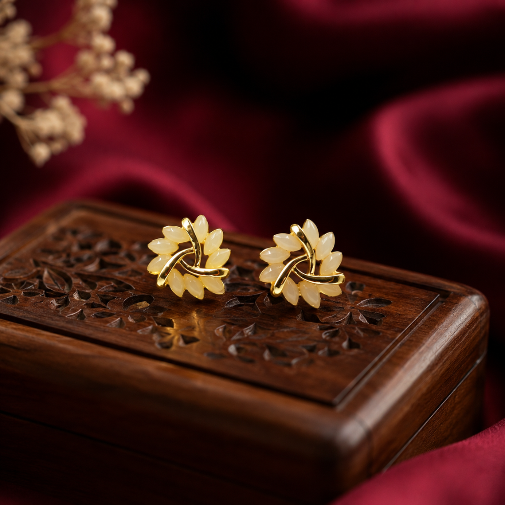 Ivory Lotus Earrings