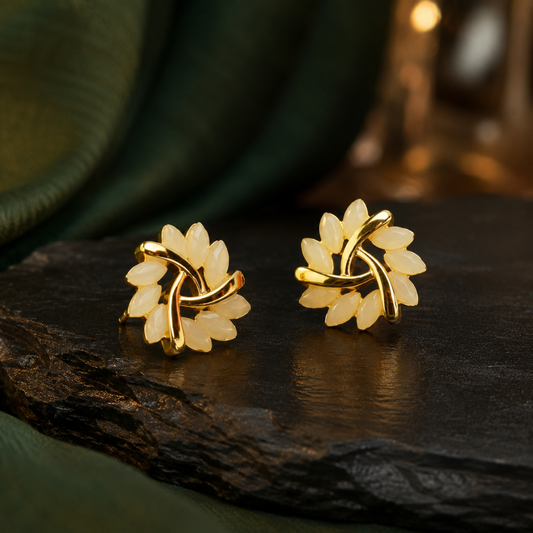 Ivory Lotus Earrings