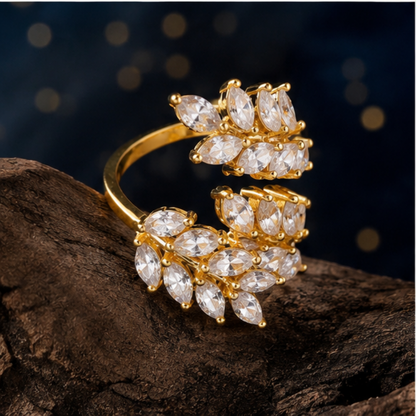 Ivy Leaf Wrap Adjustable Ring