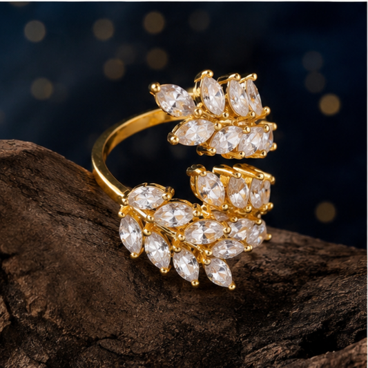 Ivy Leaf Wrap Adjustable Ring