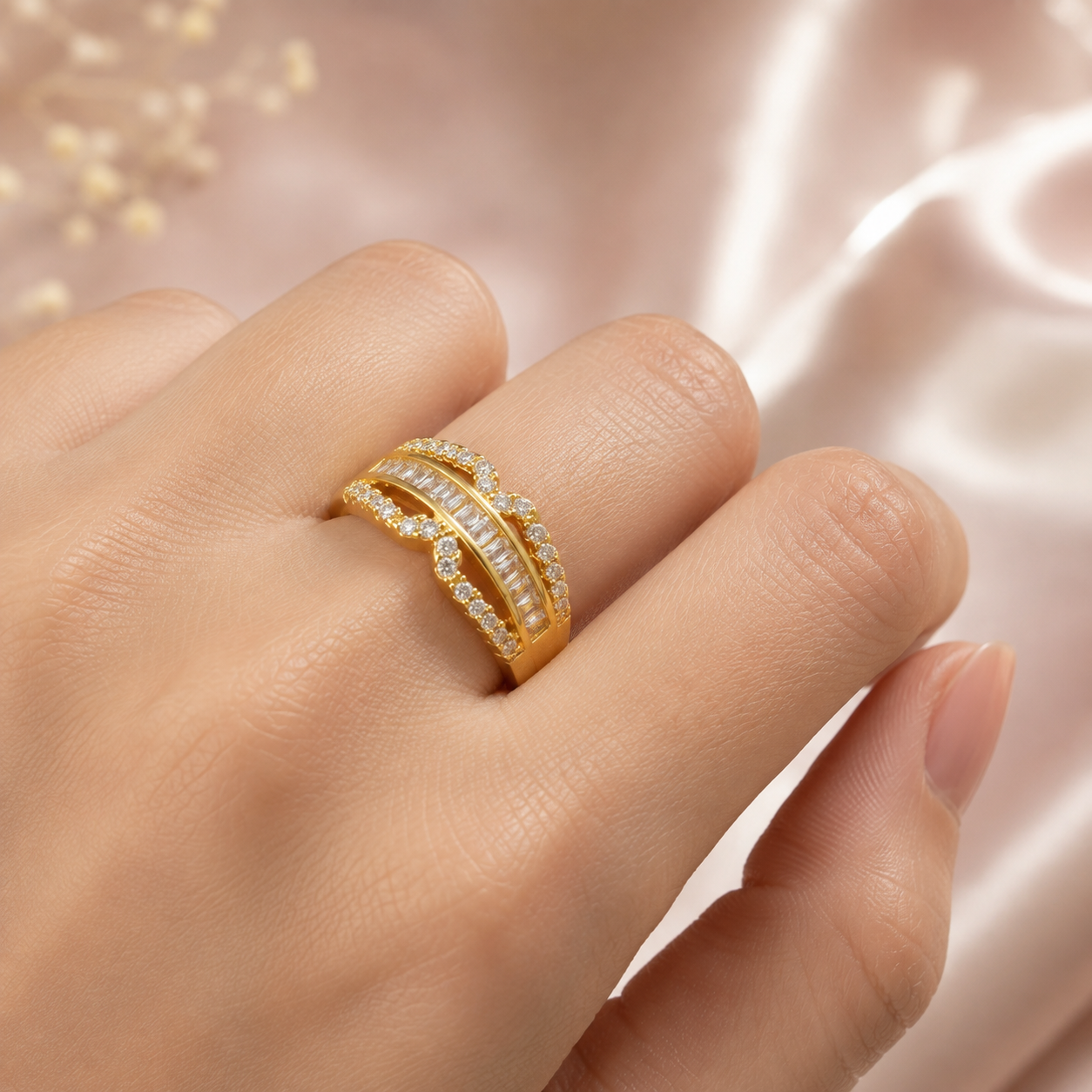 Jasmin Gold Adjustable Ring