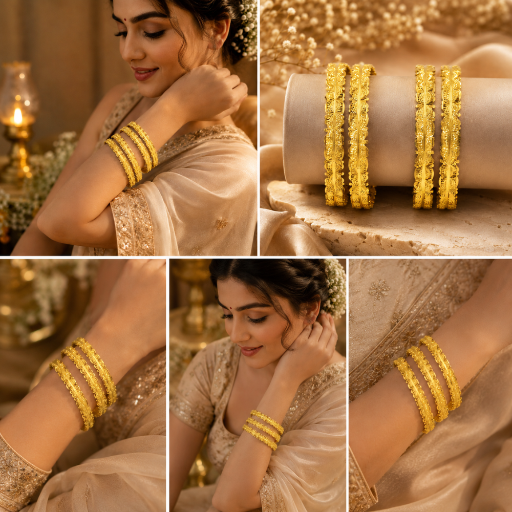 Kanak Pushp Bangles (Set of 4)