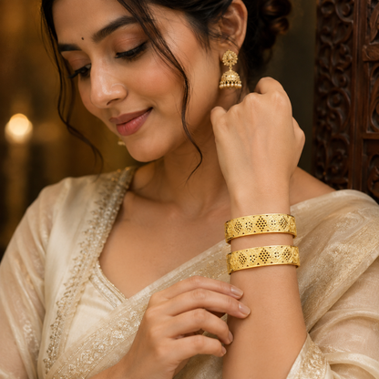 Maharani Gold Bangles  (Set of 2)