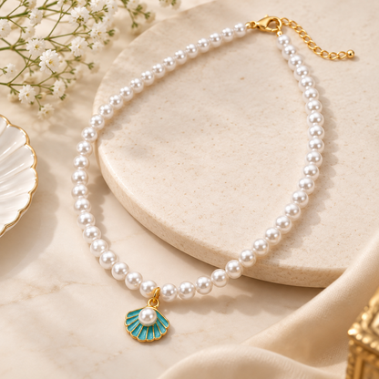 Marina Seashell Pearl Necklace