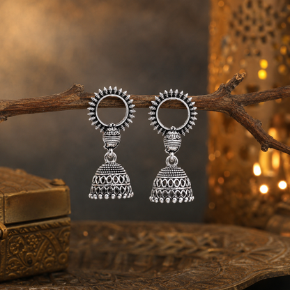 Noor Chakra Earrings Black