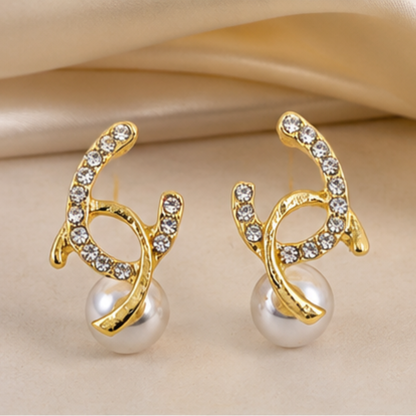 Pearl Spark Studs Earrings