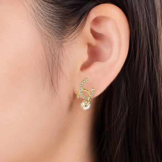 Pearl Spark Studs Earrings
