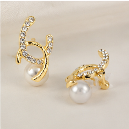 Pearl Spark Studs Earrings