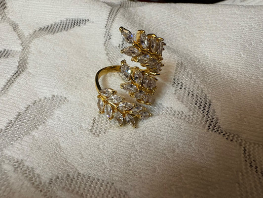Ivy Leaf Wrap Adjustable Ring