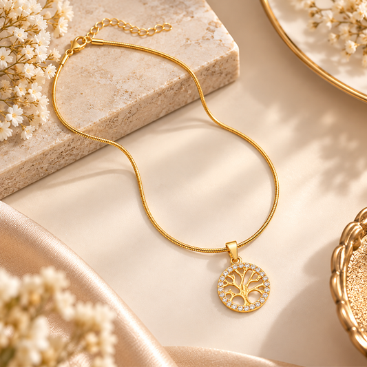 Tree of Grace Pandent Gold Chain