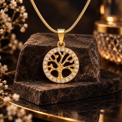 Tree of Grace Pandent Gold Chain
