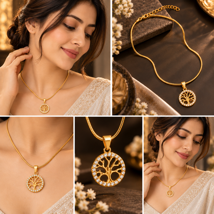 Tree of Grace Pandent Gold Chain