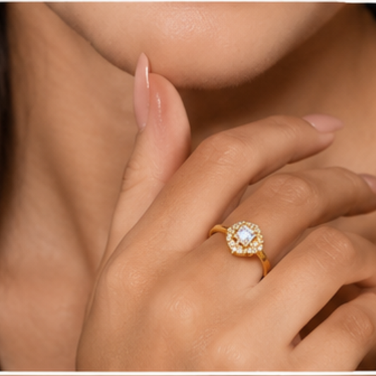 Aurora Stone Adjustable Ring