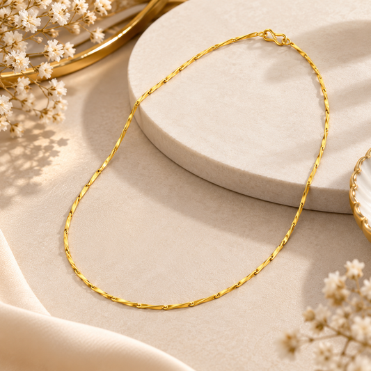 Ziva Gold Plated Link Chain