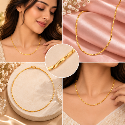 Ziva Gold Plated Link Chain
