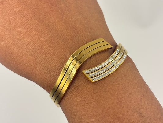 Curve Open Cuff Adjustable Bracelet