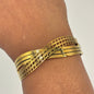 Zack Wave Gold Kara Bracelet