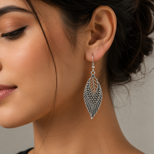 Silver Leaf Earrings